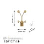 Wallity Giraffe-A Gancho Metálico de Pared Dorado